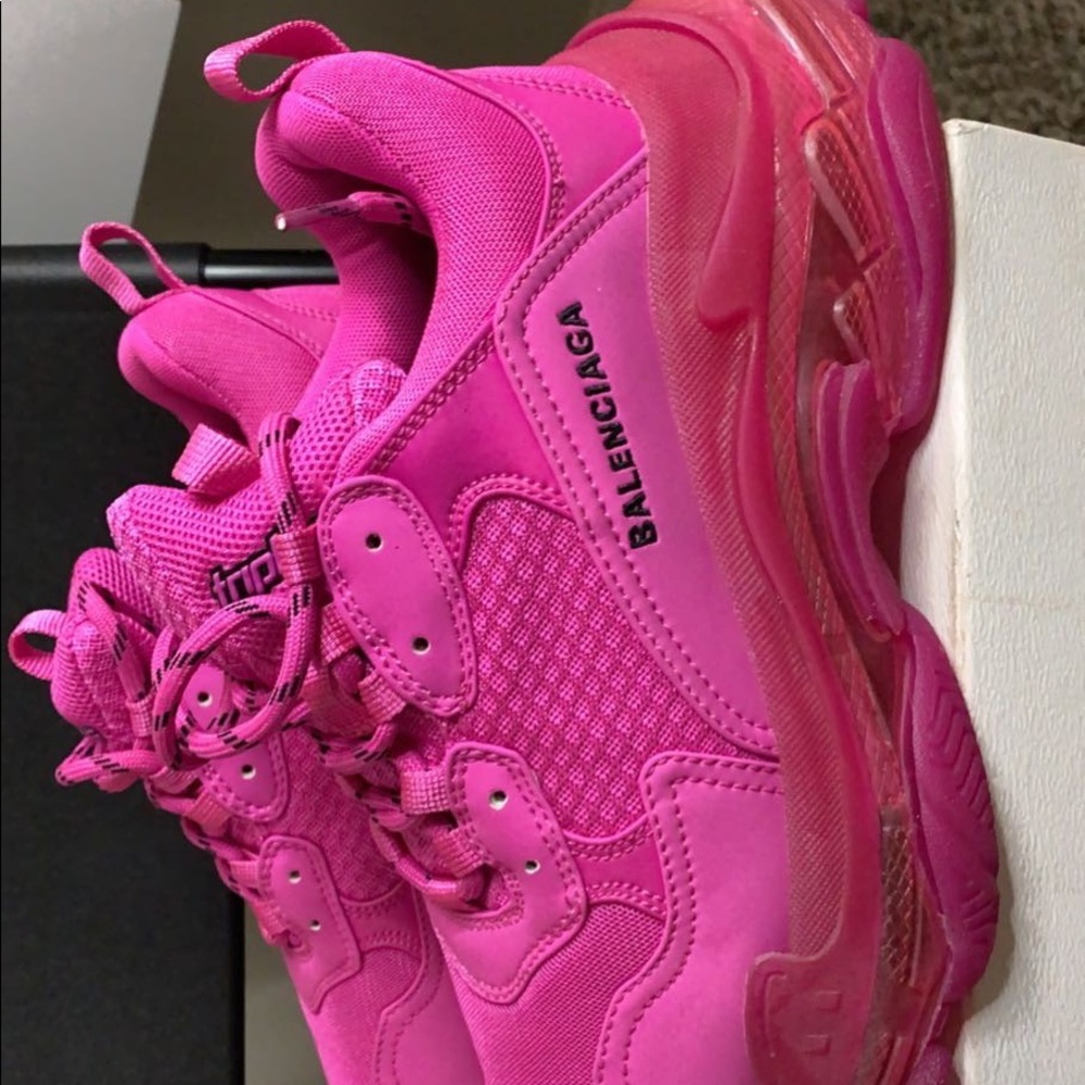 I’m selling my pink triple Balenciagas, only worn once.